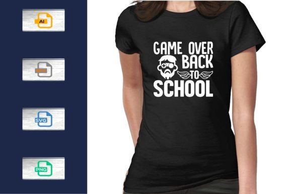 Back to School Game Over T-shirt Design