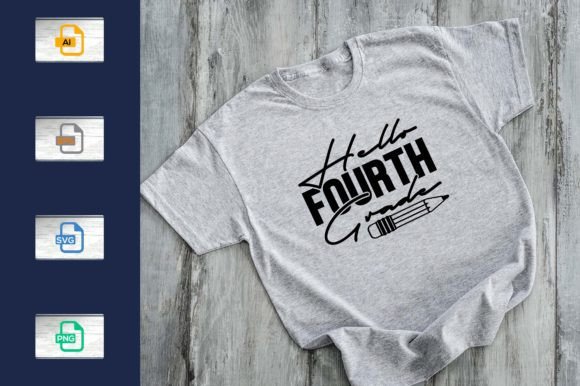 Back to School Hello 4th Grade T-shirt: A Graphic Designer’s Perspective