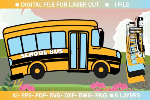 Back To School Paper Cut 3D SVG File for Graphics and Crafts