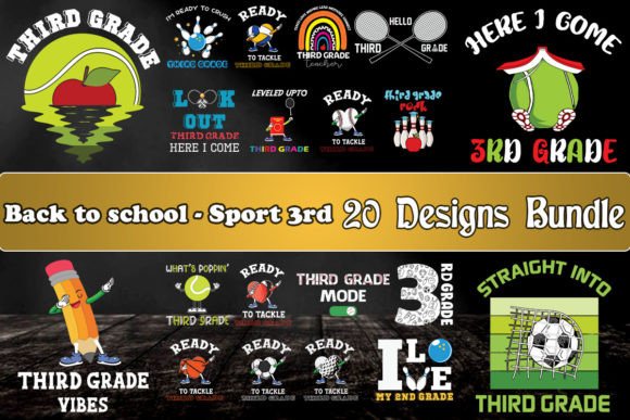 Back to School Sport 3rd 20 Designs Graphics