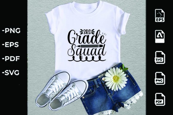 Back to School Svg Design for 3rd Grade Graphics
