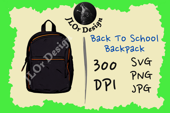 Black Backpack – Back To School Graphics for Local Business Branding