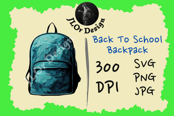 Light Blue Backpack – Back To School Graphics for T-Shirt Designs