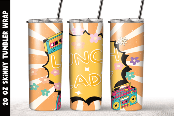 Lunch Lady Retro Back to School Tumbler Graphics