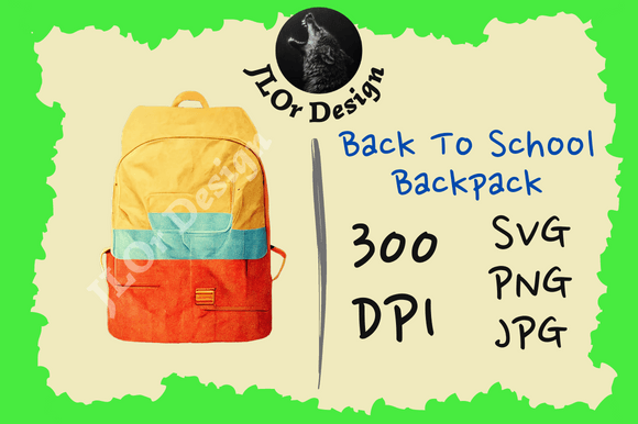 Orange Yellow Backpack – Back to School