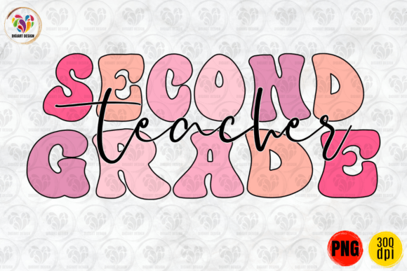 Second Grade Teacher, Back to School Graphics for Print Templates