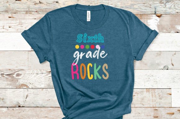 Seventh Grade Rock Back to School Graphics for T-Shirt Designs