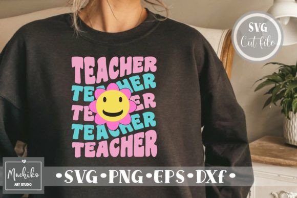 Teacher Svg Png, Back to School Graphics for T-Shirt Designs