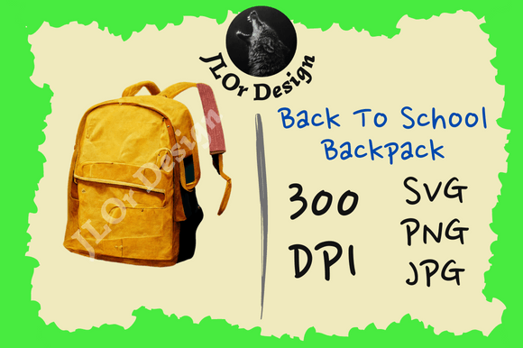 Yellow Backpack – Back to School Graphics for T-Shirt Designs